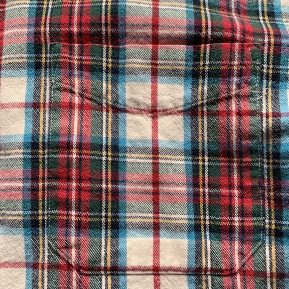 L.L. Bean Men’s Red White Green Plaid Long Sleeve Button Down Shirt Large - REG - Picture 10 of 12